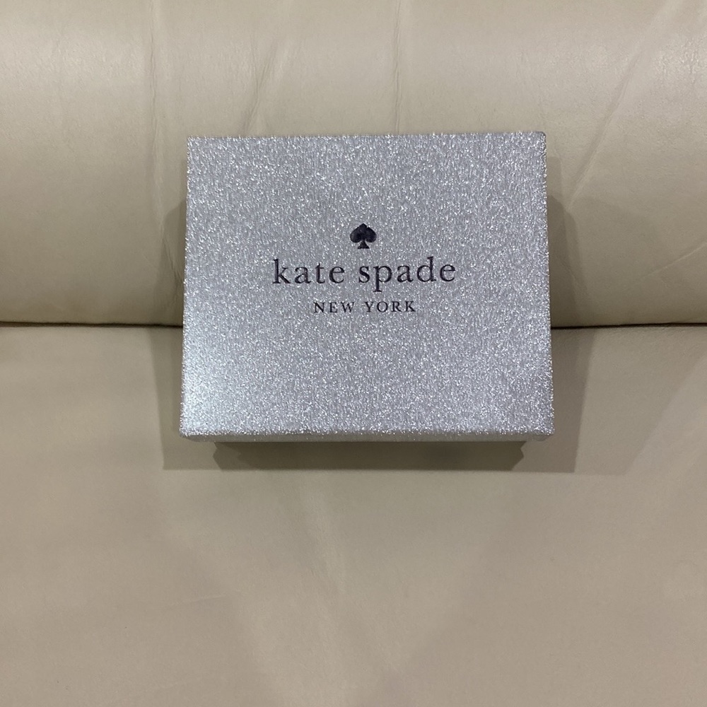 NWT Kate Spade Rose Gold Sparkle Glitter Tinsel Boxed Small Card Holder Wallet - Picture 14 of 16